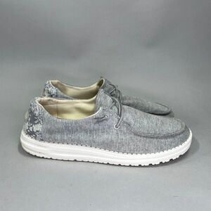 Hey Dude Wendy Stretch Shoes Women's Size 9 Fleece Glacier Gray Slip On Sneakers